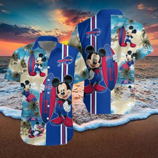 Buffalo Bills Mickey Mouse Surfing Hawaiian Shirt