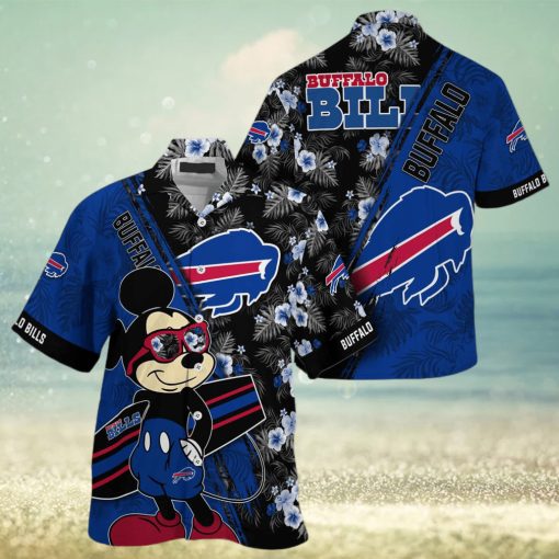 Buffalo Bills NFL And Mickey Short Sleeves Hawaiian Shirt