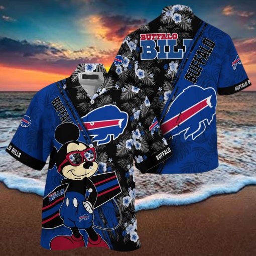 Buffalo Bills NFL And Mickey Short Sleeves Hawaiian Shirt