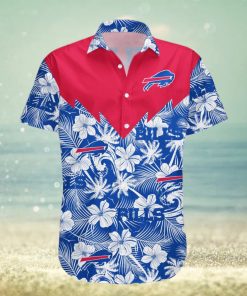 Buffalo Bills White Floral Button Up Shirt