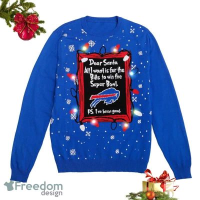Buffalo Bills NFL Mens Dear Santa Ugly Christmas Sweater