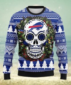 Buffalo Bills Skull Flower Ugly Christmas Ugly Sweater