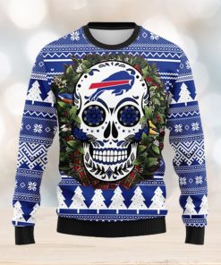 Buffalo Bills Skull Flower Ugly Christmas Ugly Sweater