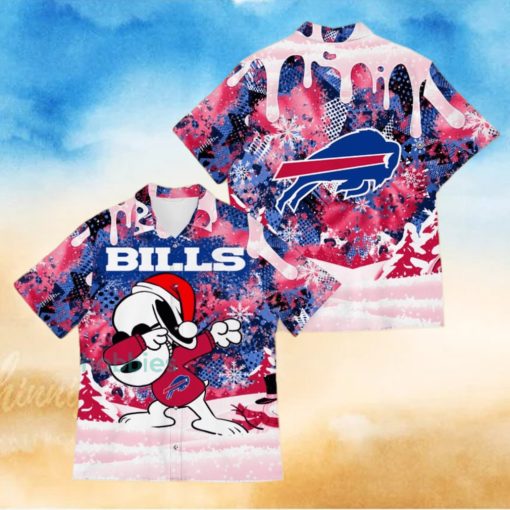 Buffalo Bills Snoopy Dabbing The Peanuts American Christmas Dripping Matching Pattern Hawaiian Shirt