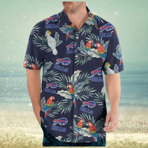 Buffalo Bills Tropical Parrot Hawaiian Shirt  Buffalo Bills Hawaiian Shirt  Buffalo Bills gift for Fan