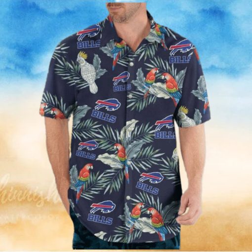 Buffalo Bills Tropical Parrot Hawaiian Shirt  Buffalo Bills Hawaiian Shirt  Buffalo Bills gift for Fan