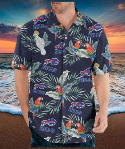 Buffalo Bills Tropical Parrot Hawaiian Shirt Buffalo Bills Hawaiian Shirt Buffalo Bills gift for Fan