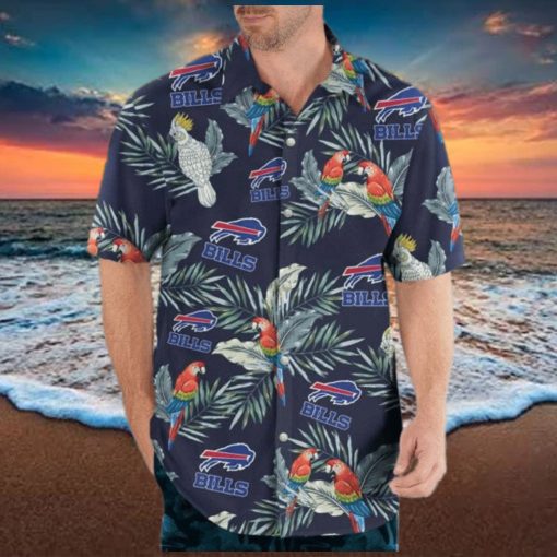 Buffalo Bills Tropical Parrot Hawaiian Shirt  Buffalo Bills Hawaiian Shirt  Buffalo Bills gift for Fan