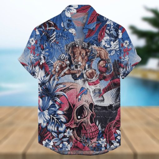 Buffalo Bills Tropical Skull NFL Design 4 Beach Hawaiian Shirt Men And Women For Fans Gift