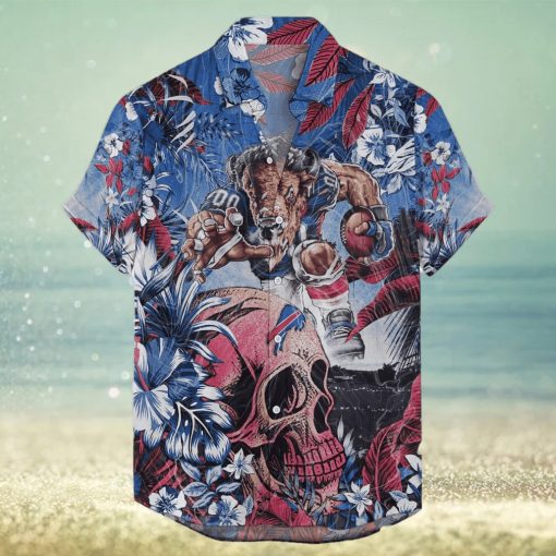 Buffalo Bills Tropical Skull NFL Design 4 Beach Hawaiian Shirt Men And Women For Fans Gift