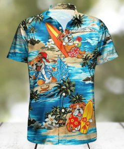 Bulldog On The Beach Hawaiian Shirts Pawsome Parents Hawaiian Shirt