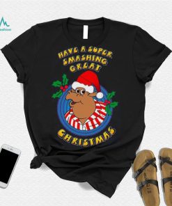 Bullseye TV Dart Show Official Super Smashing Great Christmas T Shirt NAVY