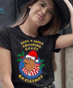 Bullseye TV Dart Show Official Super Smashing Great Christmas T Shirt NAVY