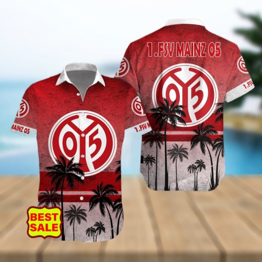 Bundesliga Fans 1 FSV Mainz 05 Logo Hawaiian Shirt And Short Men Women Set