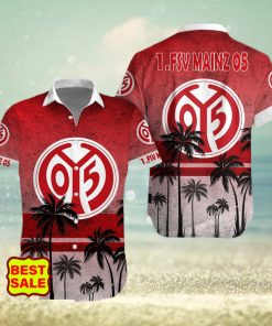 Bundesliga Fans 1 FSV Mainz 05 Logo Hawaiian Shirt And Short Men Women Set