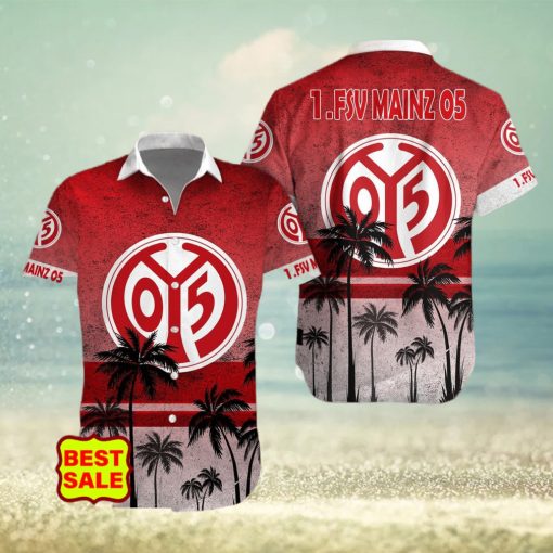 Bundesliga Fans 1 FSV Mainz 05 Logo Hawaiian Shirt And Short Men Women Set