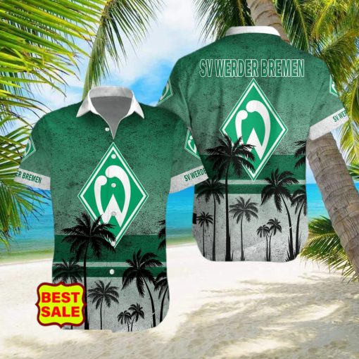 Bundesliga Fans Werder Bremen Logo Hawaiian Shirt And Short Men Women Set hawaiian shirt