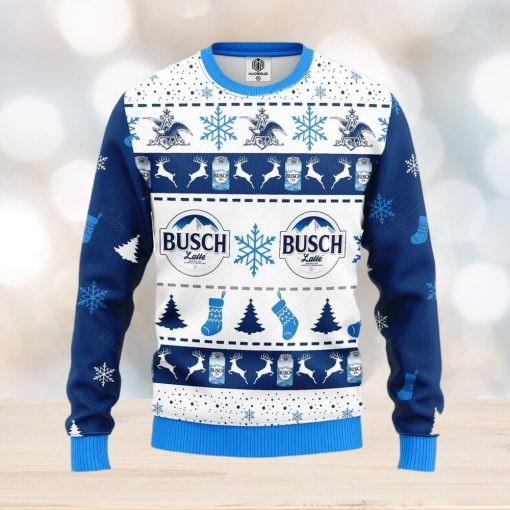 Busch Latte Beer Ugly Knitted Christmas Sweater