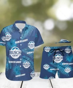 Busch Light Beer Palm Leaves Tropical Hawaiian Shirt And Shorts Unique Summer Gift hawaiian shirt