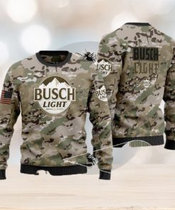 Busch Light Camo Ugly Christmas Sweater For Men And Women