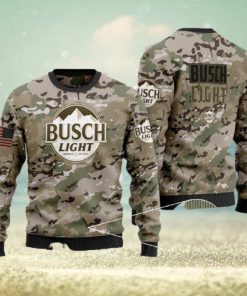 Busch Light Camo Ugly Christmas Sweater For Men And Women