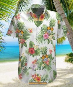 Busch Light Hawaiian Shirt Hibiscus Flower Aloha Shirt