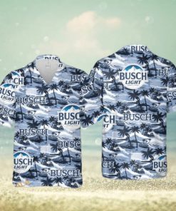 Busch Light Hawaiian Shirt Sea Island Pattern Gift For Beach Lovers Aloha Shirt