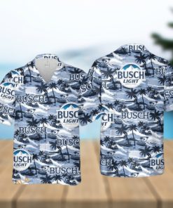 Busch Light Hawaiian Shirt Sea Island Pattern Gift For Beach Lovers Aloha Shirt