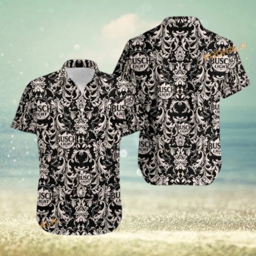 Busch Light Hawaiian Shirt Unique Renaissance Pattern Dark Theme  Aloha Shirt