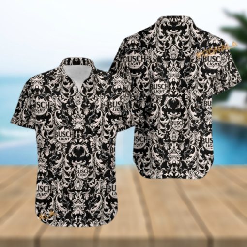 Busch Light Hawaiian Shirt Unique Renaissance Pattern Dark Theme  Aloha Shirt