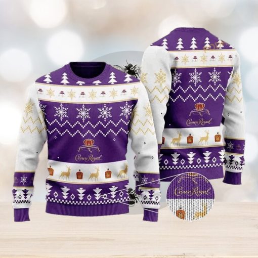 C. Royal Whisky Knitted Christmas Sweater, Xmas Sweater 3D Gift Idea