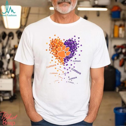 CLEMSON TIGERS TINY HEART SHAPE 2023 T SHIRT