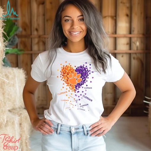 CLEMSON TIGERS TINY HEART SHAPE 2023 T SHIRT