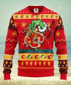 Calgary Flames Grinch Christmas Ugly Sweater