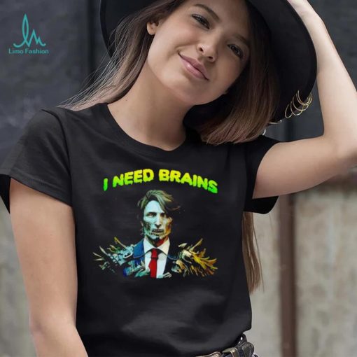 Canada Trudeau Zombie I need brains shirt