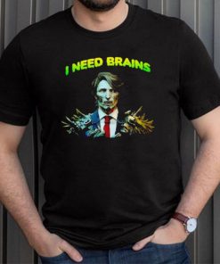 Canada Trudeau Zombie I need brains shirt