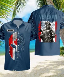 Canadian Veteran Hawaii Shirt Custom Name Unique Gift For Men Women