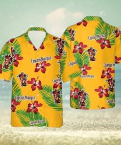 Captain Morgan Hawaiian Shirt  Hibiscus Flower Palm Leaves Beach Lovers Gift  Aloha Shirt