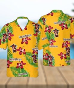 Captain Morgan Hawaiian Shirt  Hibiscus Flower Palm Leaves Beach Lovers Gift  Aloha Shirt