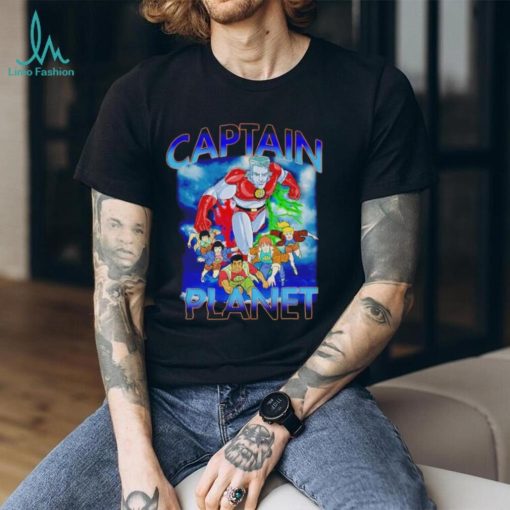 Captain Planet 90s cartoon vintage shirt