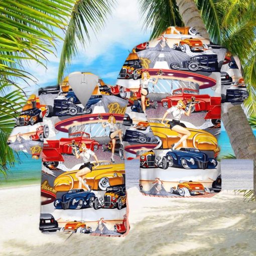 Car Hop Classic Car And Diner Hawaiian Shirt Summer Gift For Men And Women