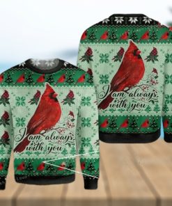 Cardinal I Am Always With You Ugly Sweater Christmas Party