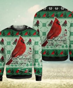 Cardinal I Am Always With You Ugly Sweater Christmas Party