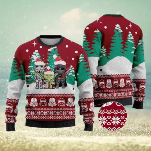 Cardinal Red Stormtrooper Yody Dath Vader Star Wars Christmas Sweater Gift For Men And Women