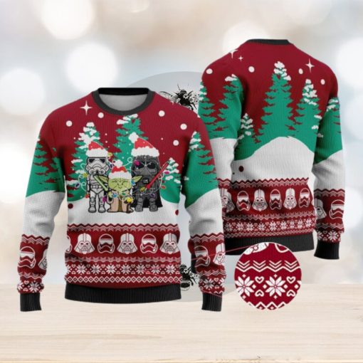 Cardinal Red Stormtrooper Yody Dath Vader Star Wars Christmas Sweater Gift For Men And Women