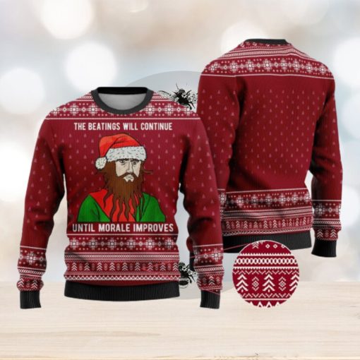 Cardinal Red The Beatings Blackbeard Ugly Christmas Sweater Gift For Men And Women