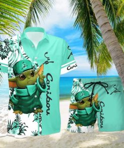 Caribou Coffee Baby Yoda Hawaiian Shirt And Shorts Gift Hawaiian shirt SFOglqV01