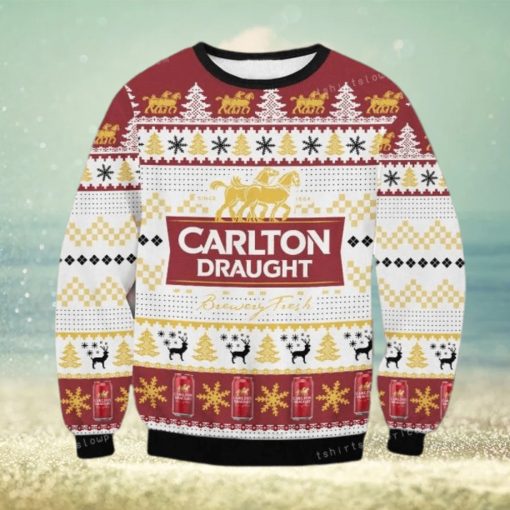 Carlton Draught Beer Ugly Sweater For Woman