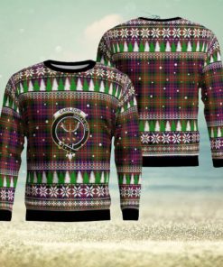 Carnegie Modern Crest Tartan Christmas Ugly Sweater 3D Gift For Men And Women