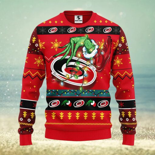 Carolina Hurricanes Grinch Christmas Ugly Sweater